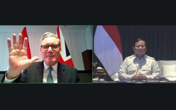 Prabowo Telekonferensi dengan Keir Starmer, Bahas Rencana Kemitraan Strategis Indonesia-Inggris