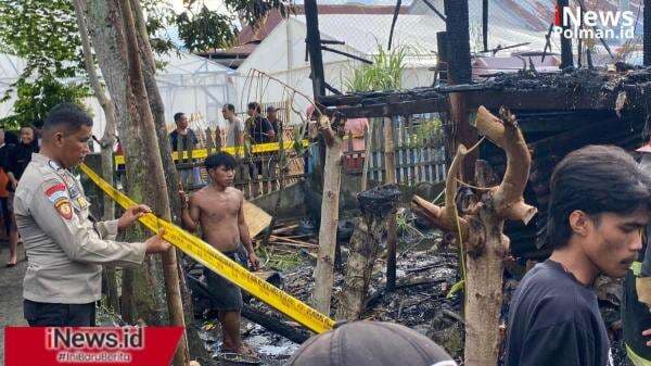 Rumah di Tinambung Ludes Terbakar, Kerugian Capai Rp150 Juta – Polisi Selidiki Dugaan Korsleting