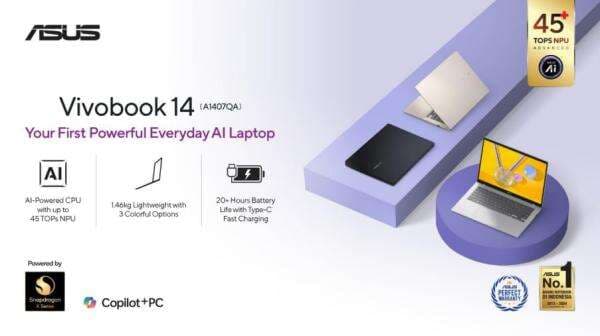 ASUS Vivobook 14 (A1407QA), Rekomendasi Laptop AI Murah untuk Pengguna Mainstream ASUS Vivobook 14 (A1407QA), Rekomendasi Laptop AI Murah untuk Pengguna Mainstream