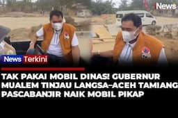 Tak Pakai Mobil Dinas, Gubernur Mualem Tinjau Jalur Langsa-Aceh Tamiang Naik Pikap