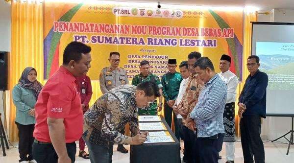 Cegah Karhutla, PT Sumatera Riang Lestari Kembali Giatkan Program Desa Bebas Api