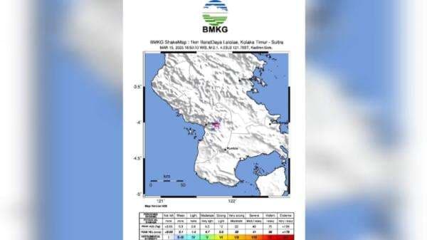 424 Gempa Guncang Kolaka Timur Sejak Januari 2025, Terbaru Gempa Magnitudo 2.1