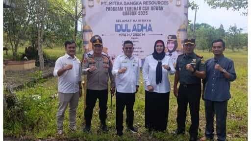 MBR Sumbangkan Sapi Kurban untuk 5 Desa di Bangka Selatan