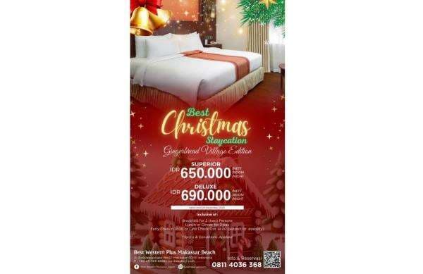 Rayakan Hangatnya Natal bersama Keluarga di Best Western Plus Makassar Beach 