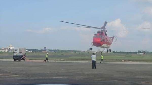 Helikopter BNPB Angkut Genset Raksasa 2,5 Ton untuk Layanan Darurat RSUD Takengon Aceh
