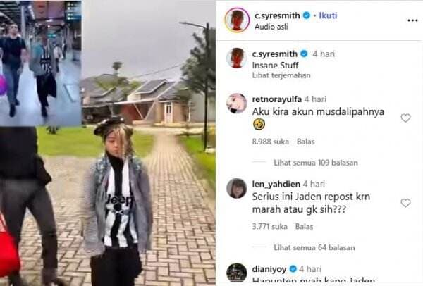 Reaksi Jaden Smith usai Lihat Video Parodi Milik Musdalifah, Bikin Ngakak Netizen