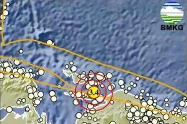 Gempa Hari Ini Magnitudo 3,4 Guncang Kepulauan Yapen Papua
