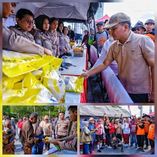Kapolda & Gubernur Kalteng Tinjau Gerakan Pangan Murah di CFD Palangka Raya