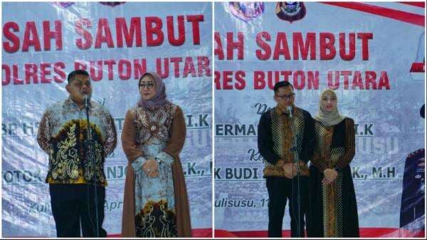 Pisah Sambut Kapolres Butur, AKBP Herman Serahkan Tongkat Kepemimpinan ke AKBP Totok Budi Sanjoyo