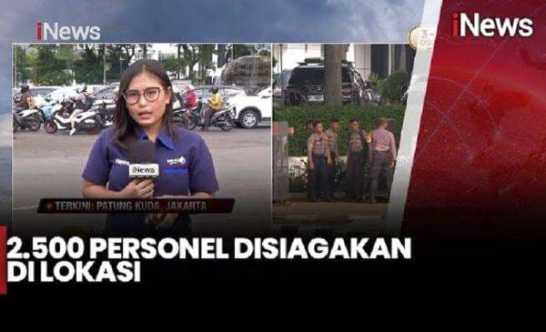 Situasi Terkini Demo Ojol di Kawasan Patung Kuda Jakpus