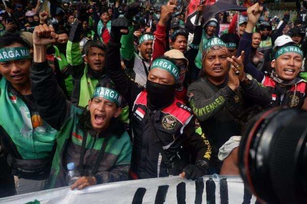Ratusan Ojol bakal Demo di Patung Kuda Besok, Tolak Status Buruh!