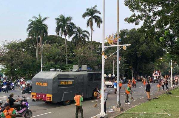 Demo Driver Ojol Rampung, Jalan Medan Merdeka Selatan Kembali Dibuka