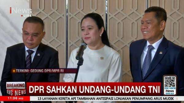 RUU TNI Disahkan, DPR Akan Temui Mahasiswa yang Gelar Unjuk Rasa