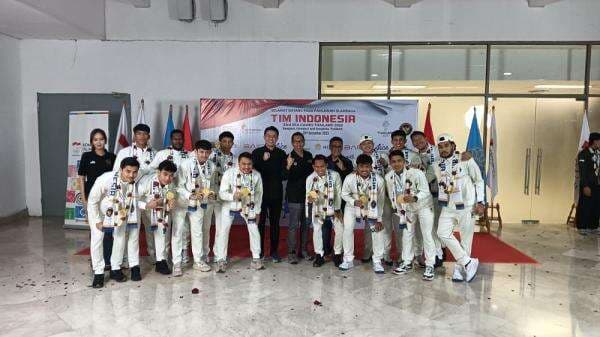 Timnas Futsal Indonesia Disambut Bak Pahlawan di Tanah Air usai Sabet Emas SEA Games 2025