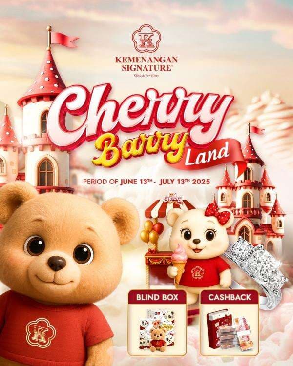 Kemenangan Signature Hadirkan Promo Cherry Barry Land, Belanja Emas Jadi Seru dan Penuh Kejutan