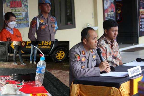 Polres Gunung Mas Tangkap Seorang Wanita Residivis Pengedar Narkoba, 99 Gram Sabu Diamankan