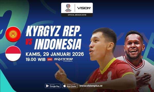 Jadwal dan Link Live Streaming Timnas Futsal Indonesia vs Kirgistan di Piala Asia Futsal 2026, Saksikan di VISION+!