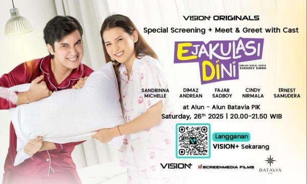 Fans Sandrinna Michelle Merapat! VISION+ Gelar Meet &amp; Greet Bareng Cast Series EDI (Ejakulasi Dini) di Batavia PIK!