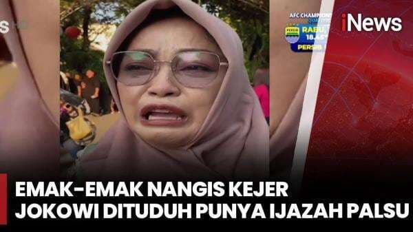 Heboh Emak-Emak Nangis Histeris, Tak Rela Jokowi Dituduh Berijazah Palsu