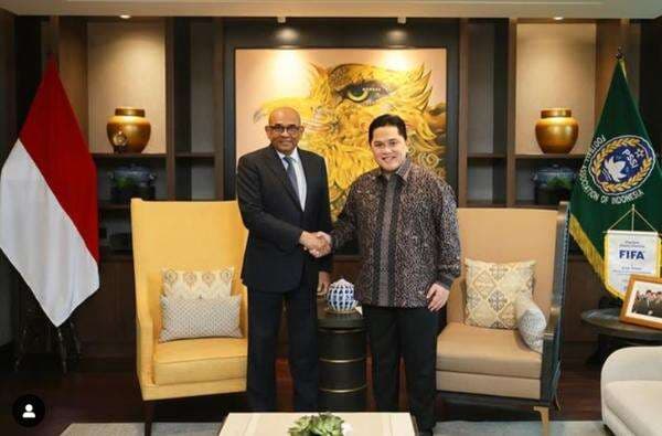 Erick Thohir Bertemu Sekjen AFC Jelang Timnas Indonesia Lawan Australia dan Bahrain, Ada Apa?