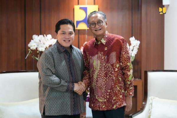 Menteri PU Bertemu Erick Thohir Bahas Pembangunan Stadion Baru di Depok