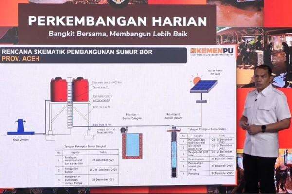 BNPB - Kemen PU Bangun 48 Sumur di Aceh Tamiang untuk Penuhi Kebutuhan Air Bersih