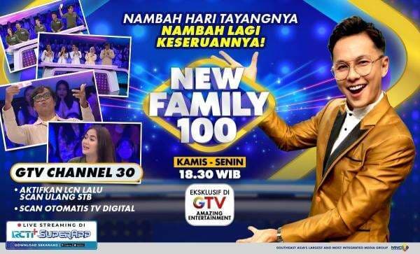 Hari Tayang Baru dan Spesial Bintang! New Family 100 GTV Siap Bikin Heboh Keluarga Selebriti