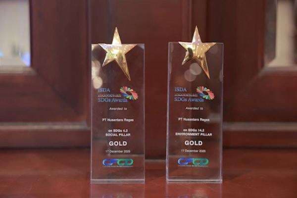 Nusantara Regas RaihDua Penghargaan Gold di Indonesian SDGs Awards 2025