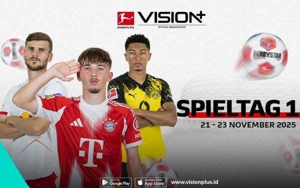 Jadwal dan Cara Nonton Pekan Ke-11 Bundesliga 2025-2026 di Vision+, Free Coba Gratis 1 Bulan!