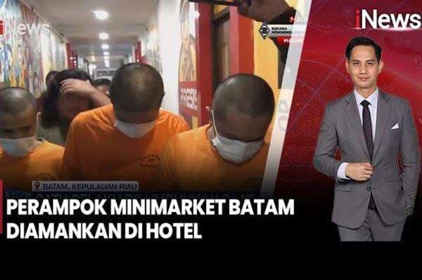 3 Perampok Minimarket di Batam Ditangkap di Hotel, Ternyata Residivis