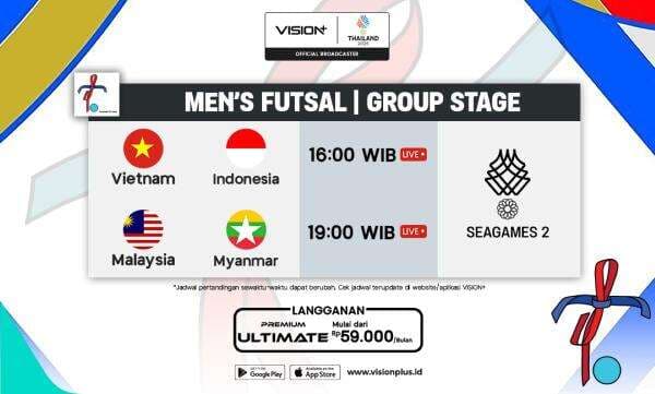 Jadwal dan Link Live Streaming Timnas Futsal Indonesia dan Timnas Putri Indonesia di SEA Games 2025 Hari Ini