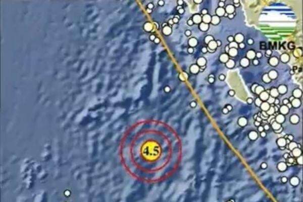 Gempa Hari Ini Magnitudo 4,5 Guncang Mentawai Sumbar