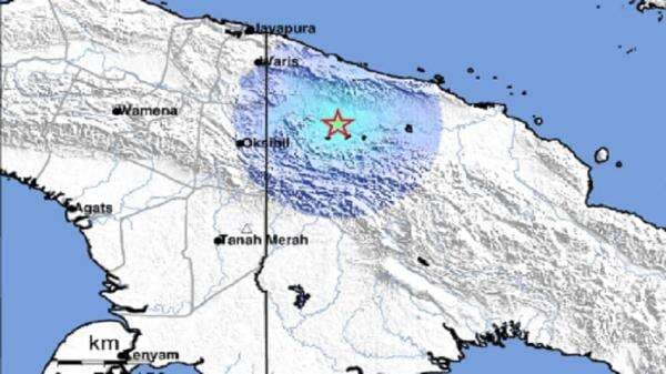 Gempa Bumi Terkini Magnitudo 5,2 Guncang Keerom Papua