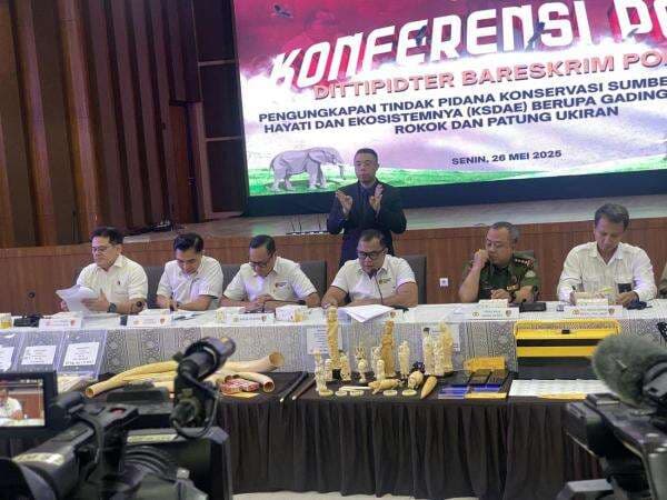 Bareskrim Tangkap Empat Pelaku Perdagangan Pipa Rokok dan Patung Berbahan Gading Gajah