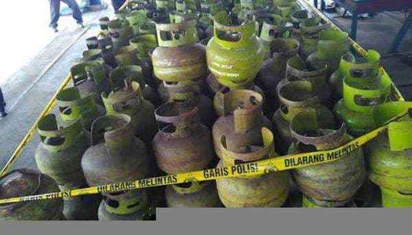 Polri Bongkar Sindikat Pengoplos Gas LPG di Karawang dan Semarang