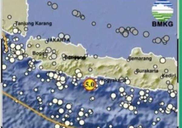 Gempa M5,0 Guncang Pangandaran Jabar, Tidak Berpotensi Tsunami