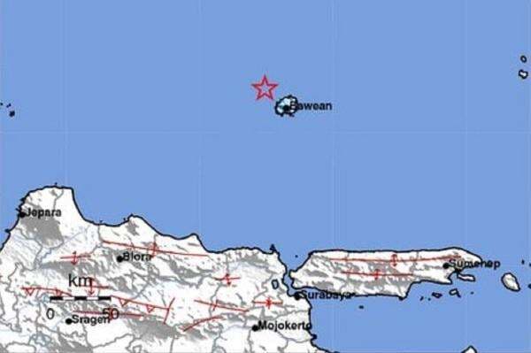Gempa Terkini M4,3 Guncang Tuban, Terasa Kuat di Bawean dan Gresik