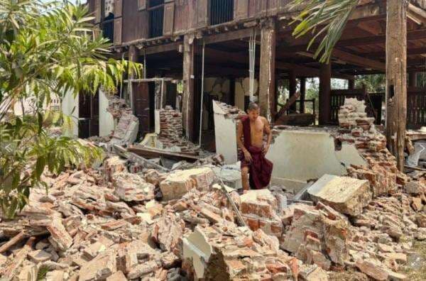 Gempa M7,7 Myanmar Bertitik Pusat di Darat Kedalaman 10 Km, Banyak Bangunan Roboh