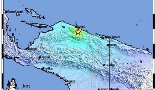 Gempa M 6,4 Guncang Sarmi Papua, Gereja dan 2 Rumah Rusak