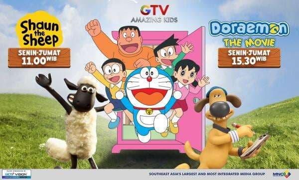 Shaun the Sheep dan Doraemon Siap Temani si Kecil dalam GTV Amazing Kids