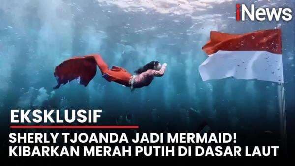 Viral Gubernur Sherly Jadi Putri Duyung, Kibar Bendera Merah Putih di Dasar Laut