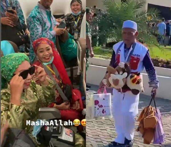 Heboh! Jamaah Haji Pulang ke Indonesia Bawa Boneka Unta hingga Pakai Baju Blink-Blink
