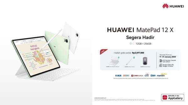 HUAWEI MatePad 12 X Tawarkan Pengalaman Setara Laptop dengan Layar <i>Ultra Bright</i> dan PC-Level WPS