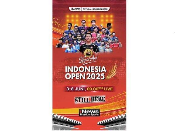 Live iNews TV! Ini Jadwal Lengkap Indonesia Open 2025