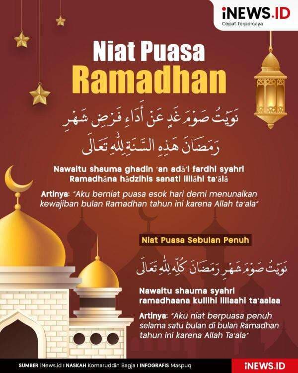 Infografis Niat Puasa Ramadhan