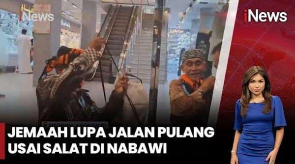 2 Jemaah Haji Lansia Tersesat usai Ibadah di Masjid Nabawi, Lupa Jalan ke Hotel