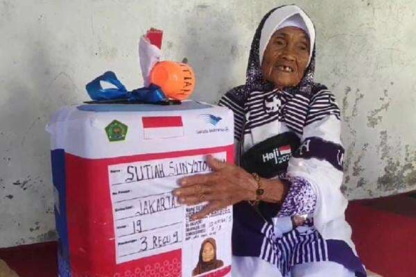 Sutiah Jemaah Haji Tertua asal Lampung Usia 107 Tahun, Ingin Doa Minta Panjang Umur