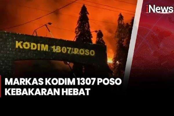 Markas Kodim Poso Terbakar Hebat, Diduga akibat Korsleting Listrik