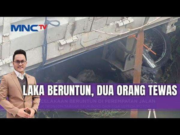 Truk Tronton Tabrak Truk Box dan 3 Motor, Dua Orang Tewas