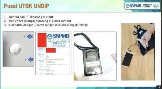Proses UTBK di Undip diwarnai Kecurangan, Peserta Kedapatan Bawa Transmiter hingga Alat Bantu Dengar Mikro